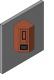 Corner Wall Cabinet with Built in T.V