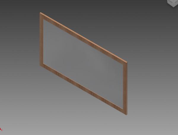 6ft by 3ft Mirror w/ wood trim