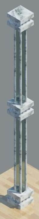 Self-illuminating column - marble