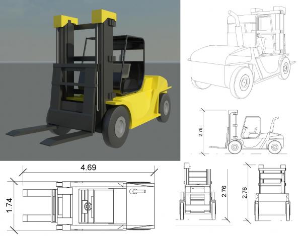 forklift truck, camion de montacargas