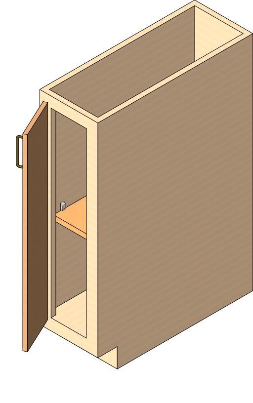 Base Cabinet, no drawer, tray divider, shelf