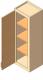 Wall Cabinet, 42" high, 1 door