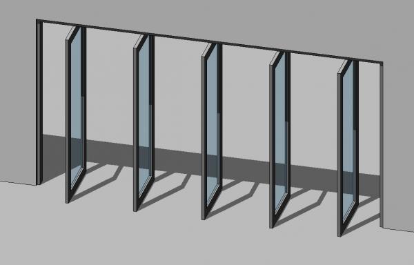 Multi panel pivot door [parametric] rev_A