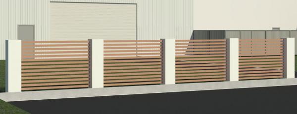 Courtyard Wall- Post & Lattice 1500H