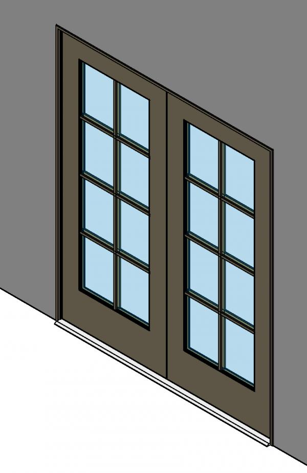 Marvin Commercial Clad 1 3/4" Double Doors