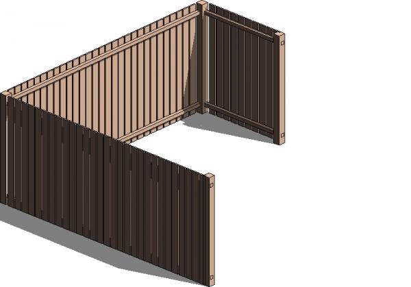 Regular Residential Wood Fence