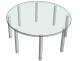 Large Round Glass Table 8' Diameter