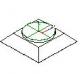 24x24 Supply Diffuser w/ auto-size connector