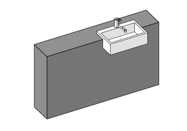 Recesed Sink+wall