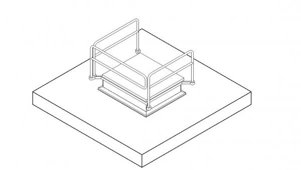 Roof Hatch with Guardrail