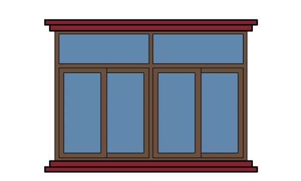 aluminium window with sill and lintel
