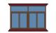 aluminium window with sill and lintel