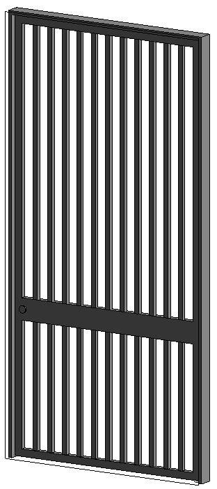 Porton metálico enrejado (Metal gate grill)