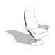 Happy High Back Lounge Swivel Chair with Round Base - HighTower