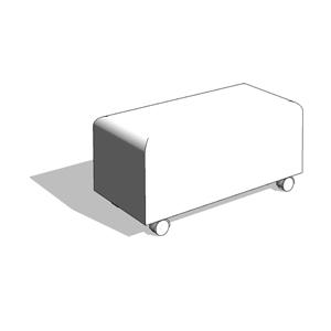 Arroyo Ottoman - Mobile Upholstered Bench - HighTower