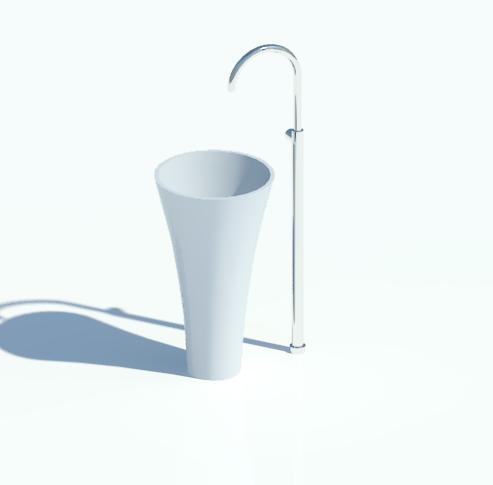 sink conical column block