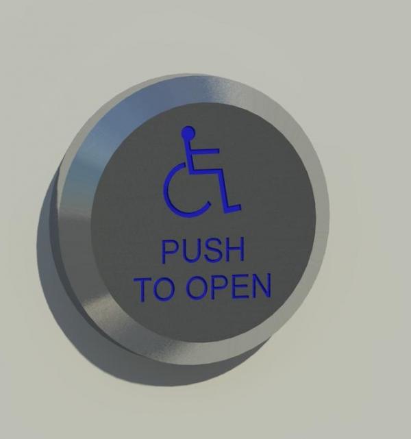 Barrier Free Door Operator - Push Button - Round