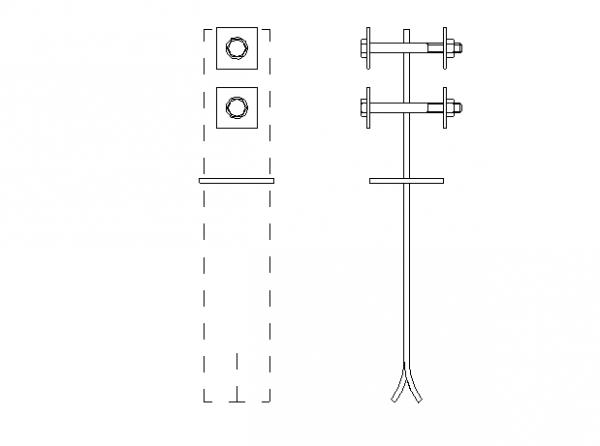 Bowmac B197 Steel post anchor (NZ)