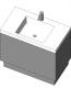 square basin in vanity w optional plinth