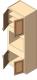 Single Oven Base Cabinet, 96" high, 4 butt doors, 2 shelves