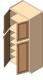 Utility Cabinet, 84" high, 4 butt doors, adjustable shelves
