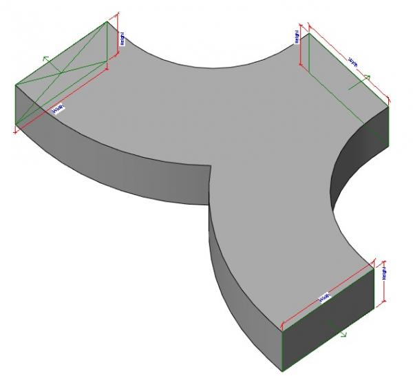 Rectangular Wye - Curved