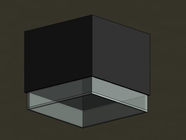 Light Box Black Outdoor 1'
