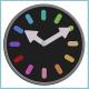 Karlsson Pictogram Rainbow Black Clock