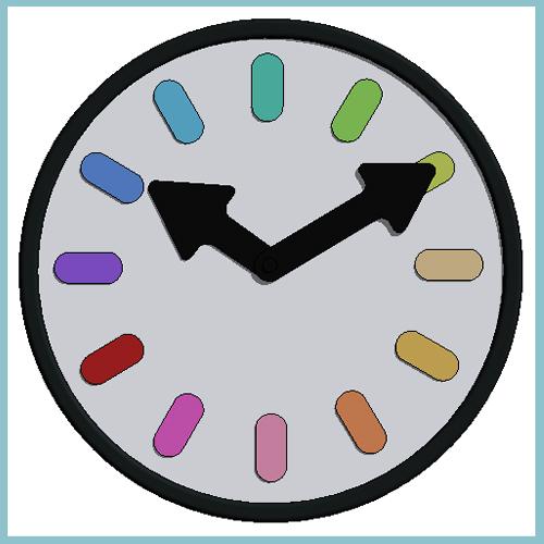 Karlsson Pictogram Rainbow White Clock