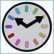 Karlsson Pictogram Rainbow White Clock