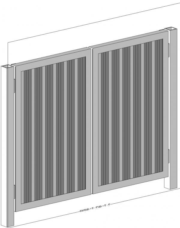 Double Gate Trash Enclosure