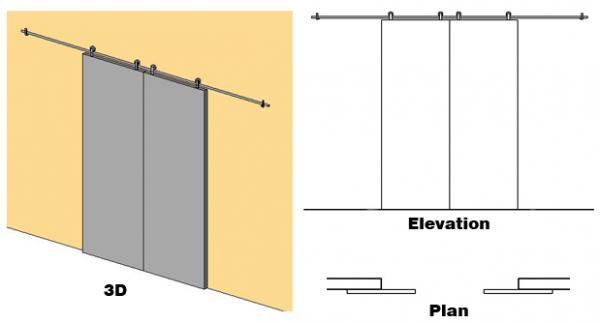Sliding Barn Style Double Door