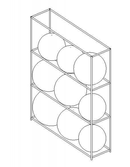 Exercise Balls on Rack / Stand