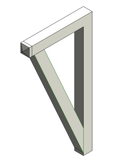 Simple parametric wall bracket w/ diagonal brace