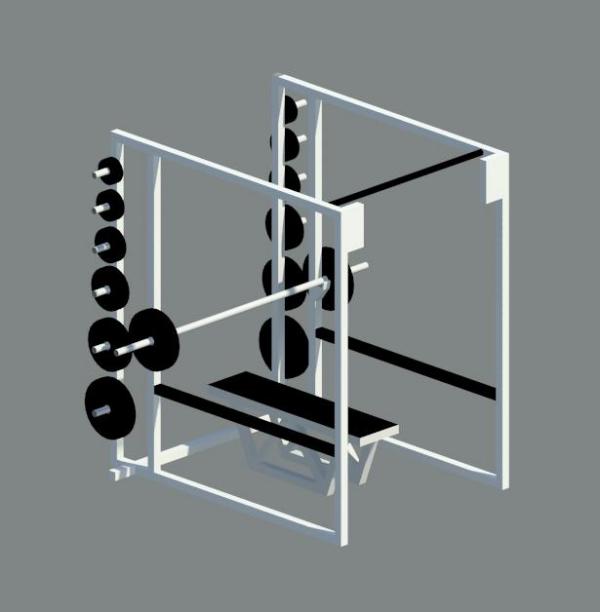 Gym weight bench set
