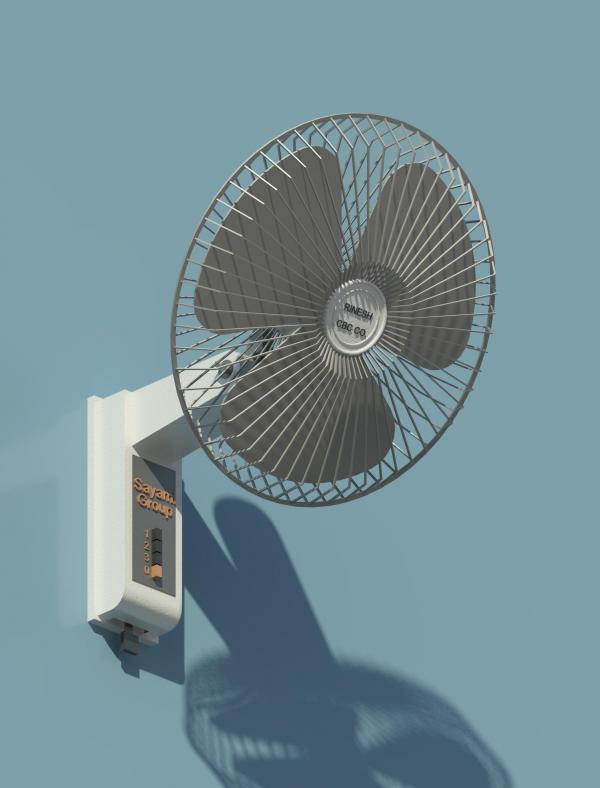 Wall Fan_9" th wall base