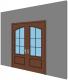 Decorative Glass Double Door