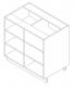 AWI 110 - Base Cabinet - Open with divider