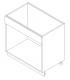 AWI 150 - Base Cabinet - False front, open