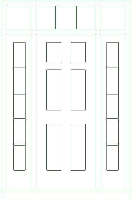 Single-Raised Panel with Sidelights=Transom