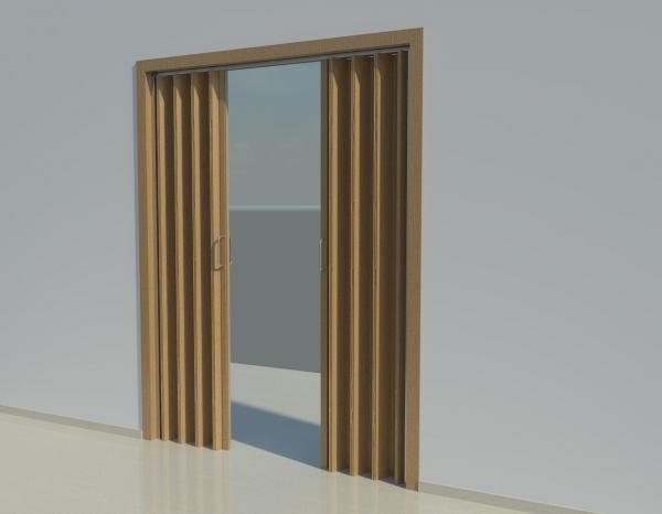 Puerta plegable doble hoja paramétrica. Revit 2015