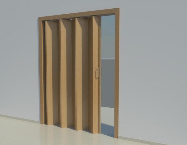 Puerta plegable una hoja paramétrica. Revit 2015