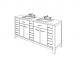 Double Vanity - CAROLINE PARKWAY 72 Inch MD-2172
