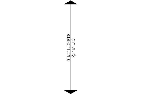 9 1/2 inch I-Joist arrows