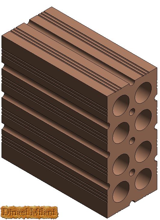 Bloco cerâmico 8 furos - Ceramic block 8 holes