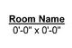 Room Tag with line for room dimension