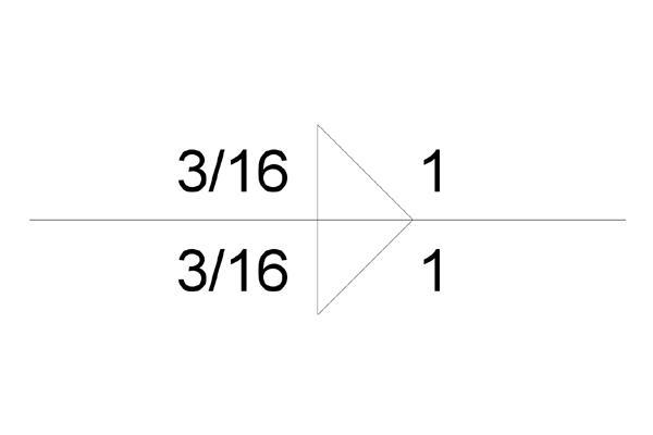 Weld Symbol - Fillet Weld - Both Sides
