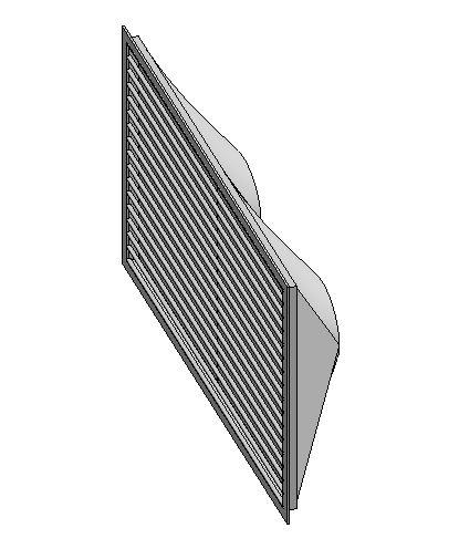 Exhaust Air Grille 0° Blades With 2 Spigots (Vertical)