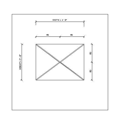 Metal panel "x" pattern parametric