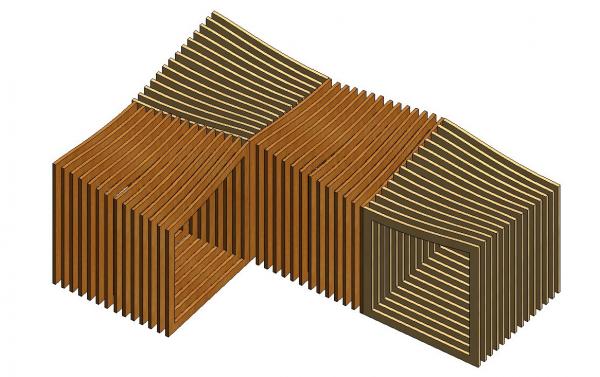Wood design bench #2